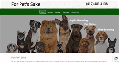 Desktop Screenshot of forpets-sake.com